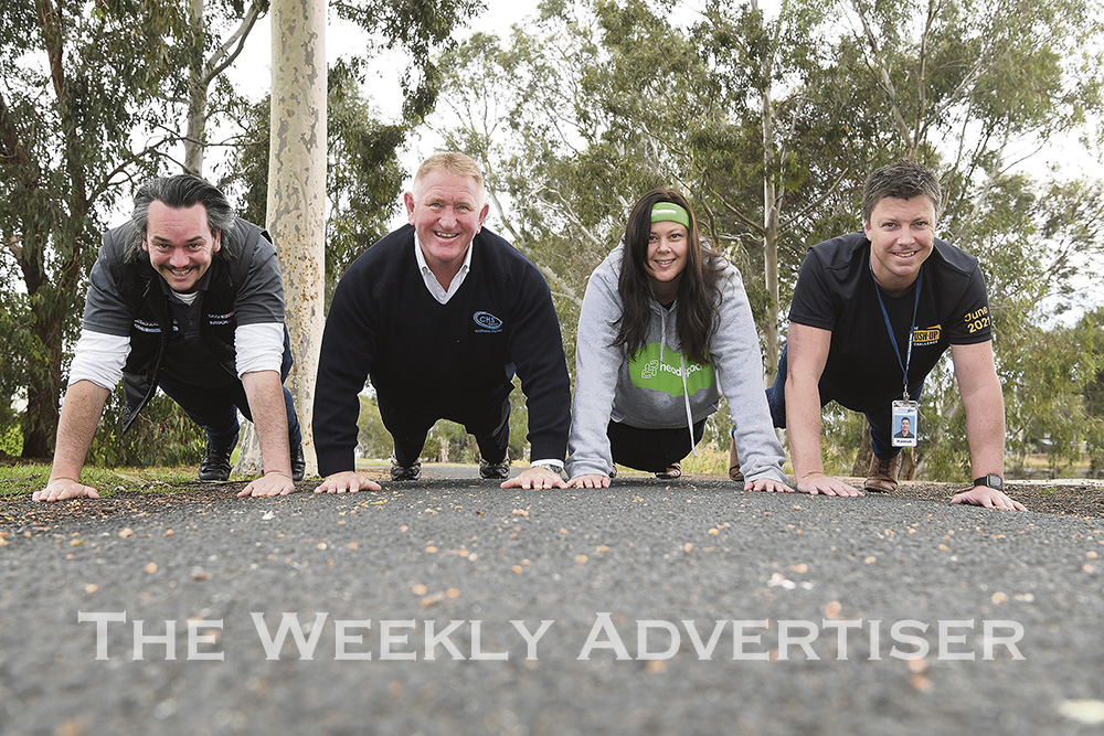Pushing an important message for mental health in push-up challenge.
theweeklyadvertiser.com.au/articles/pushi…