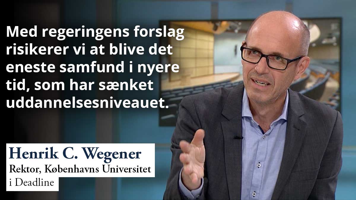 koebenhavns_uni's tweet image. Rektor @HenWeg var i @dr2deadline for at tale om @regeringdk planer om at skære 10 pct. studiepladser på landets universiteter. @danskeuni #dkudd #dkpol #dkforsk dr.dk/drtv/se/deadli…