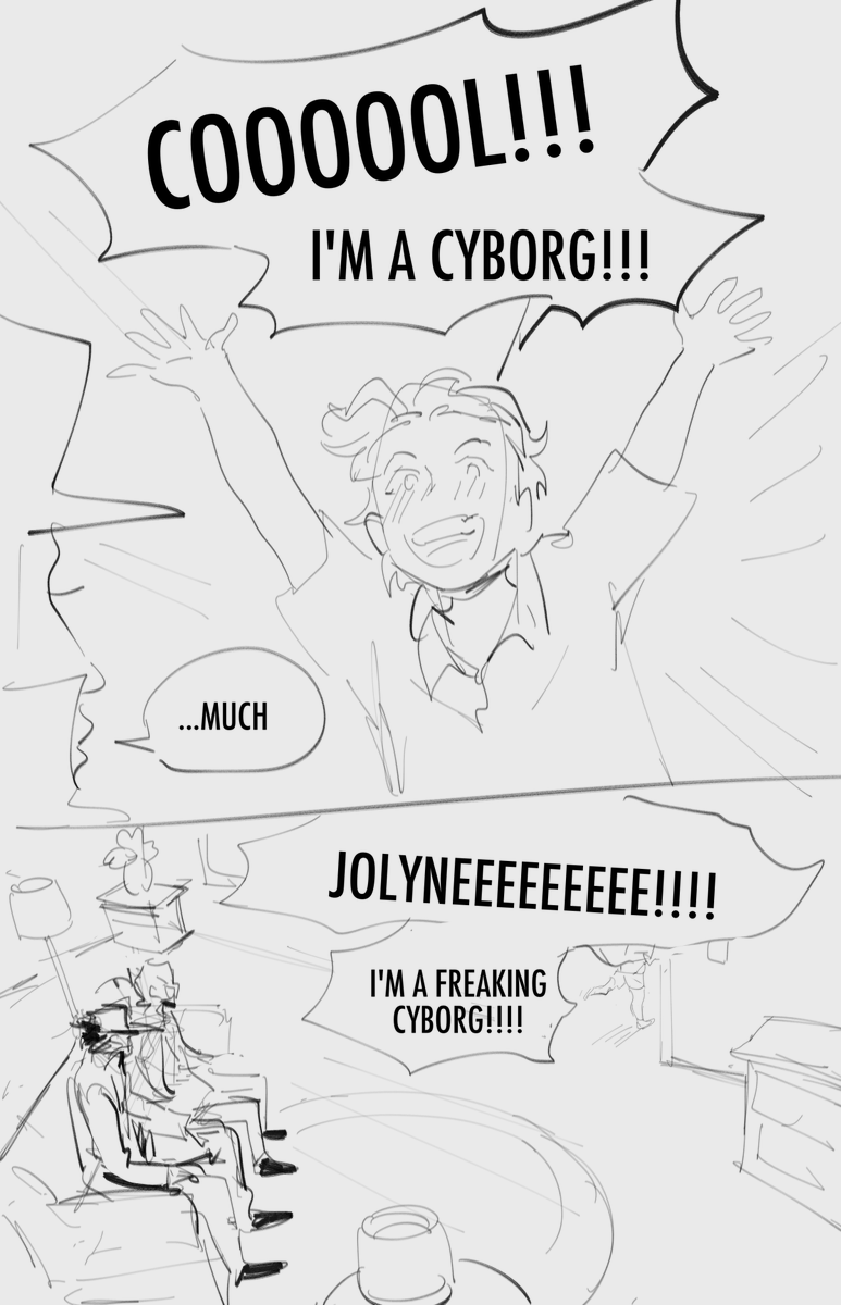 (3/3-2) 
Happy ending (I guess???) 🤣
Well, hope you all enjoy this. This is the first time I drew Jouta.
Sorry that they are very rough, but I want to rush to get them out of my head, (or else they'd never be drawn!) 