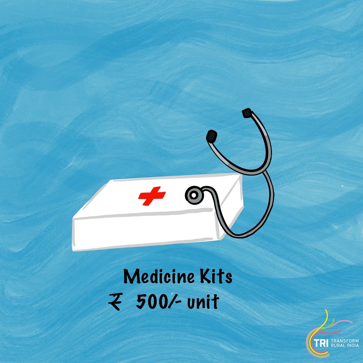 Even though we can't hold hands right now, we can come together to provide essential #medicine kits in #rural India. 

#HelpRuralIndiaBreathe 
#RuralIndiaCombatsCOVID 
#ContributeToRuralIndia 

Artwork by @Sowmya_M98 

Donate now trif.in/donate/