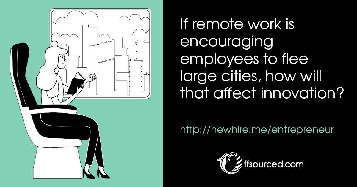 offsourced's tweet photo. If #remotework is encouraging #employees to flee large cities, how will that affect #innovation?
https://t.co/myGg4NWyxL https://t.co/wj1M2jGY69