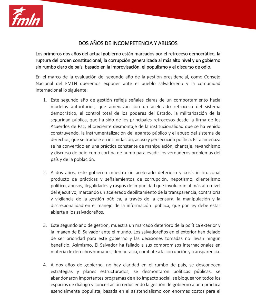 fmln_marcos's tweet photo. Dos años sin contraloría ni transparencia https://t.co/GtCsE0dw2e