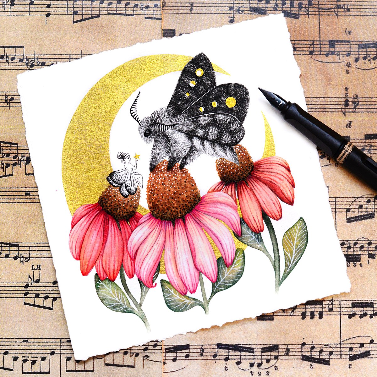 XeniaHlinka's tweet photo. Hey Twitter! I'm finally joining the family. Better late than never, right? ๐ I'm Xenia, a #watercolor artist with big love to #allthingsnature. I'll be sharing here lots of my nature inspired #illustrations sprinkled with magic and good vibes. Stay tuned!๐ https://t.co/TXZU9sMEid
