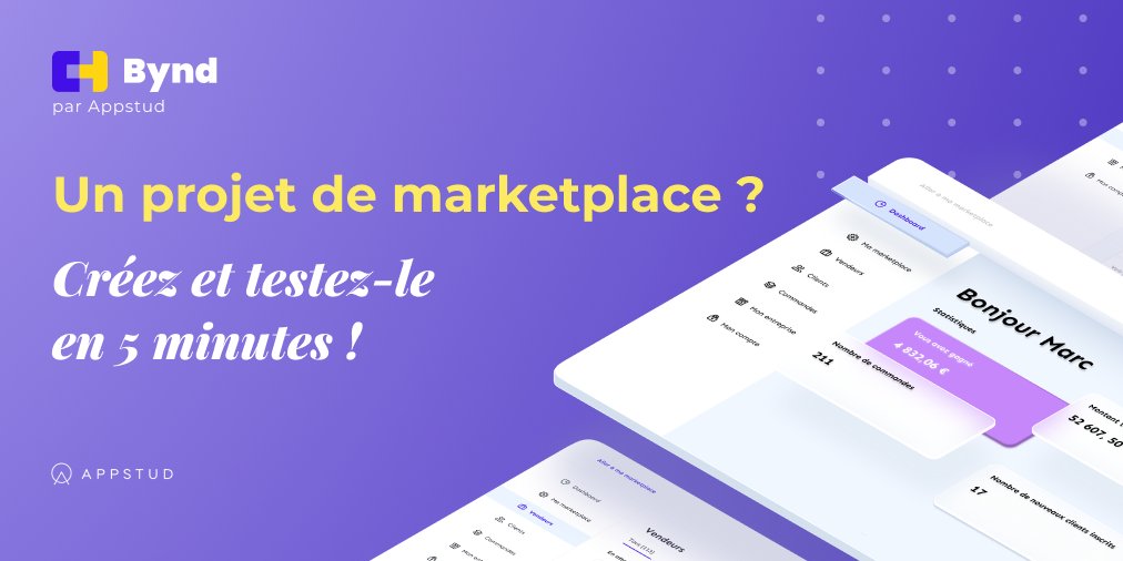appstud's tweet photo. Devenez le prochain #Airbnb ! 🔥
Bynd c'est la nouvelle solution qui va révolutionner l'univers de la #marketplace. 
Alors, prêts à lancer votre business ? Testez gratuitement pendant 15 jours dès maintenant : https://t.co/e9SzexgCHq https://t.co/KKwk7HrzJp