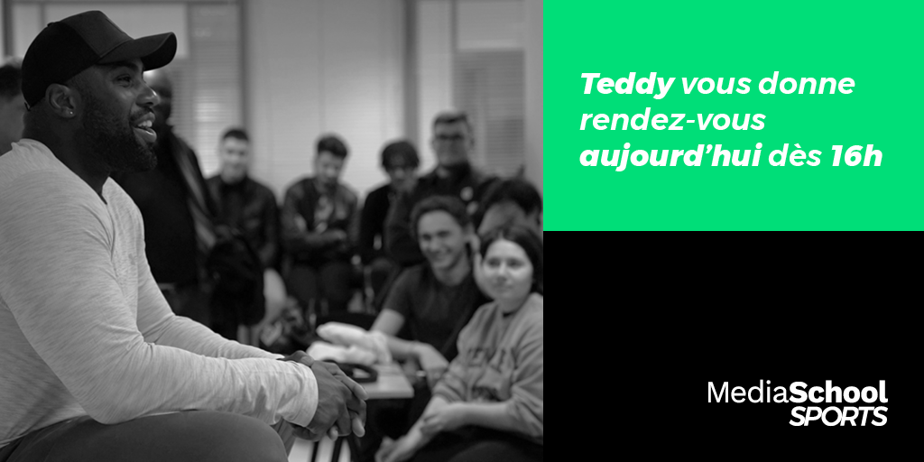 📆Aujourd'hui c'est le jour tant attendu, <a href="/teddyriner/">Teddy Riner</a> vous dira tout sur MediaSchool Sports ! Ne manquez pas le rendez-vous et inscrivez-vous gratuitement au live pour le rencontrer ▶️ cutt.ly/ebM1CgZ 🥋