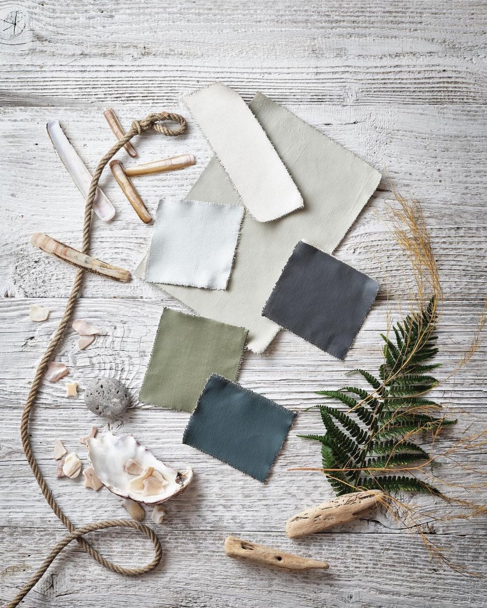 Our collection is inspired by colours found along the British coastline. These 6 beauties are: Oyster, Blakeney Point, New Dawn, Natterjack, Riverstone and Marsh Harrier. 📷 The CONTENTed Nest #fenwickandtilbrook #coastalliving #norfolkcoast #coastaldecor #inspiredbynature