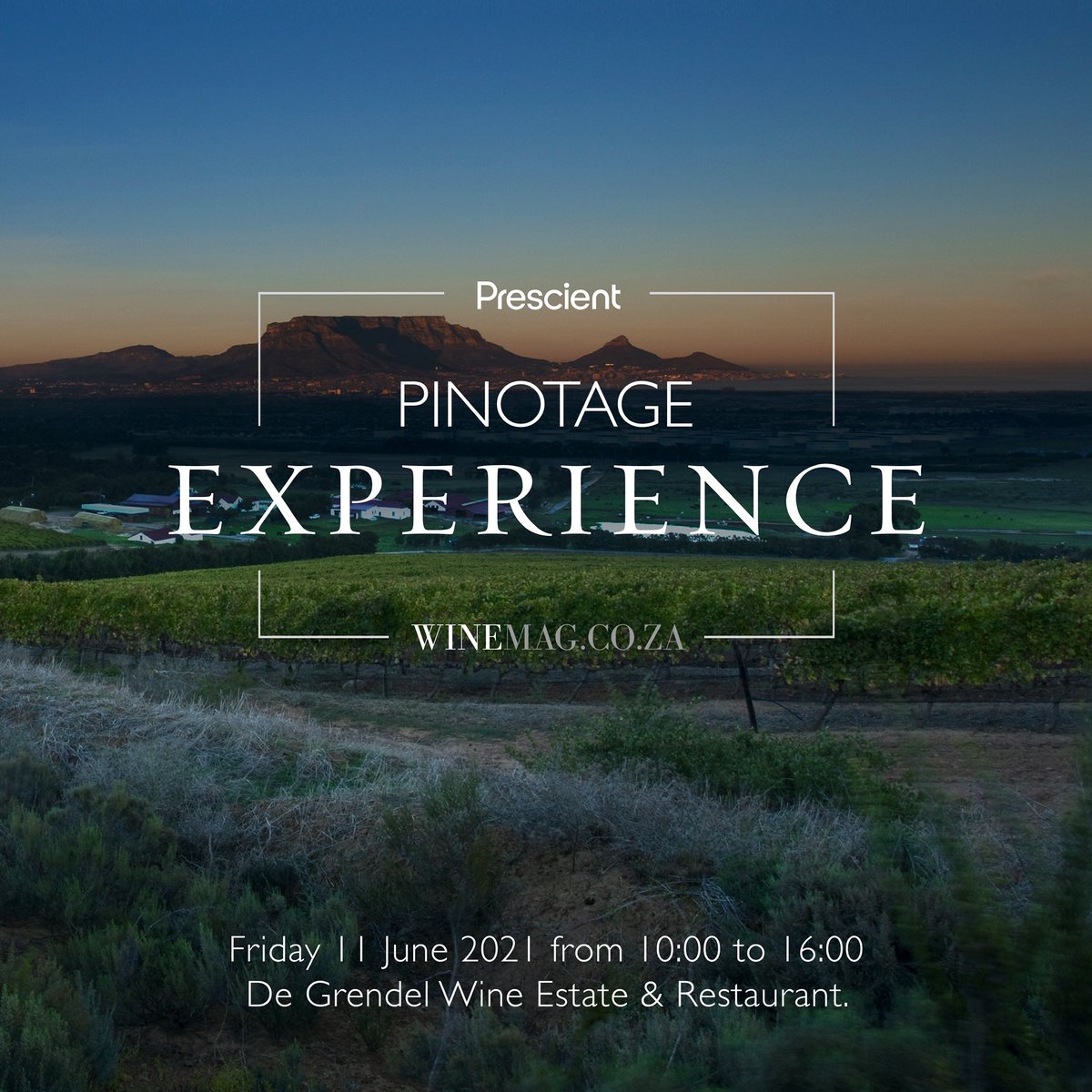 JaxLahoud's tweet photo. Book now for the exclusive Prescient Pinotage Experience at @degrendelwines with @Winemag on Friday 11 June - limited to 10 guests. #pinotageexperience
https://t.co/Pi0s3nRvUp via @Winemag https://t.co/cqIBMNES4L