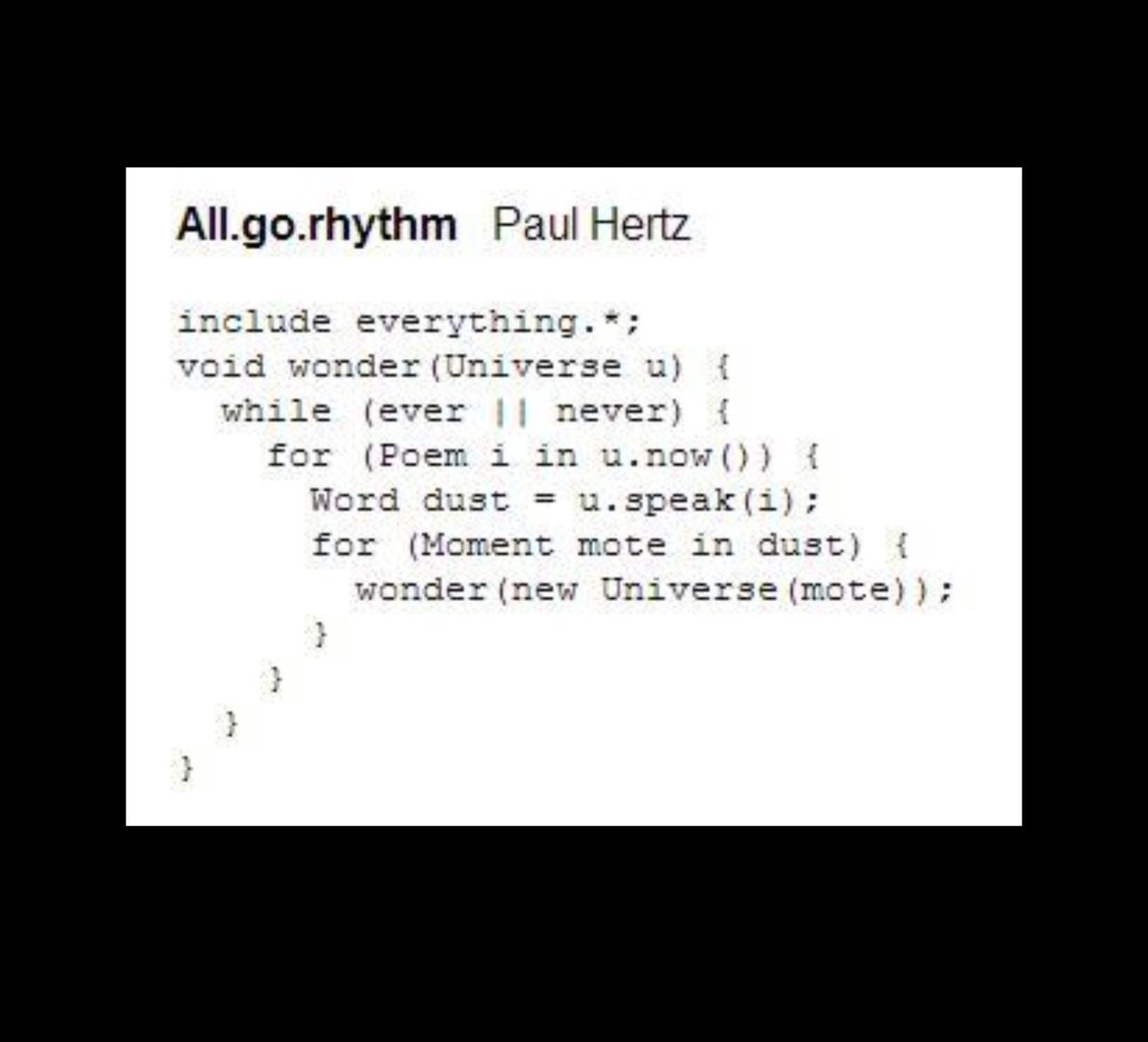 BoringStopBeing's tweet image. #Code and #Poetry = #Codetry