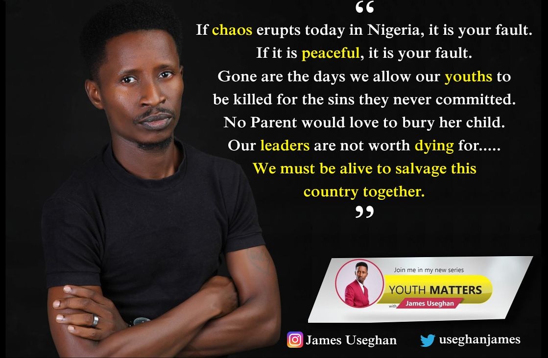 useghanjames's tweet photo. Our leaders are not worth dying for... Please Stay Alive.. #TheCompetentYouth #YouthMatters #YMWJU #nigerian #democracy #leadershipdevelopment #youthdevelopment https://t.co/yqiVY4DwZ9