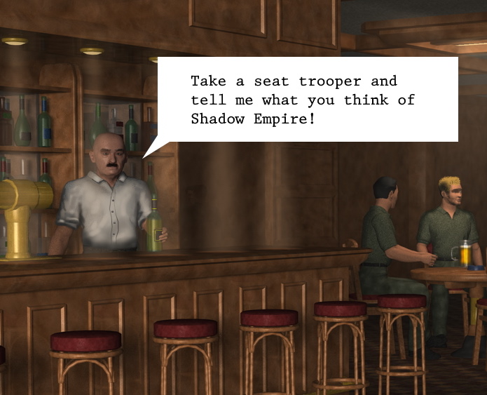 VRdesigns's tweet photo. Call to all Shadow Empire players to come on over to the bar and answer some questions on their gaming habits and what direction they'd like to see SE go! Click here to report for duty: https://t.co/Qe3g8oqLi8 https://t.co/nRgWBB4dwf