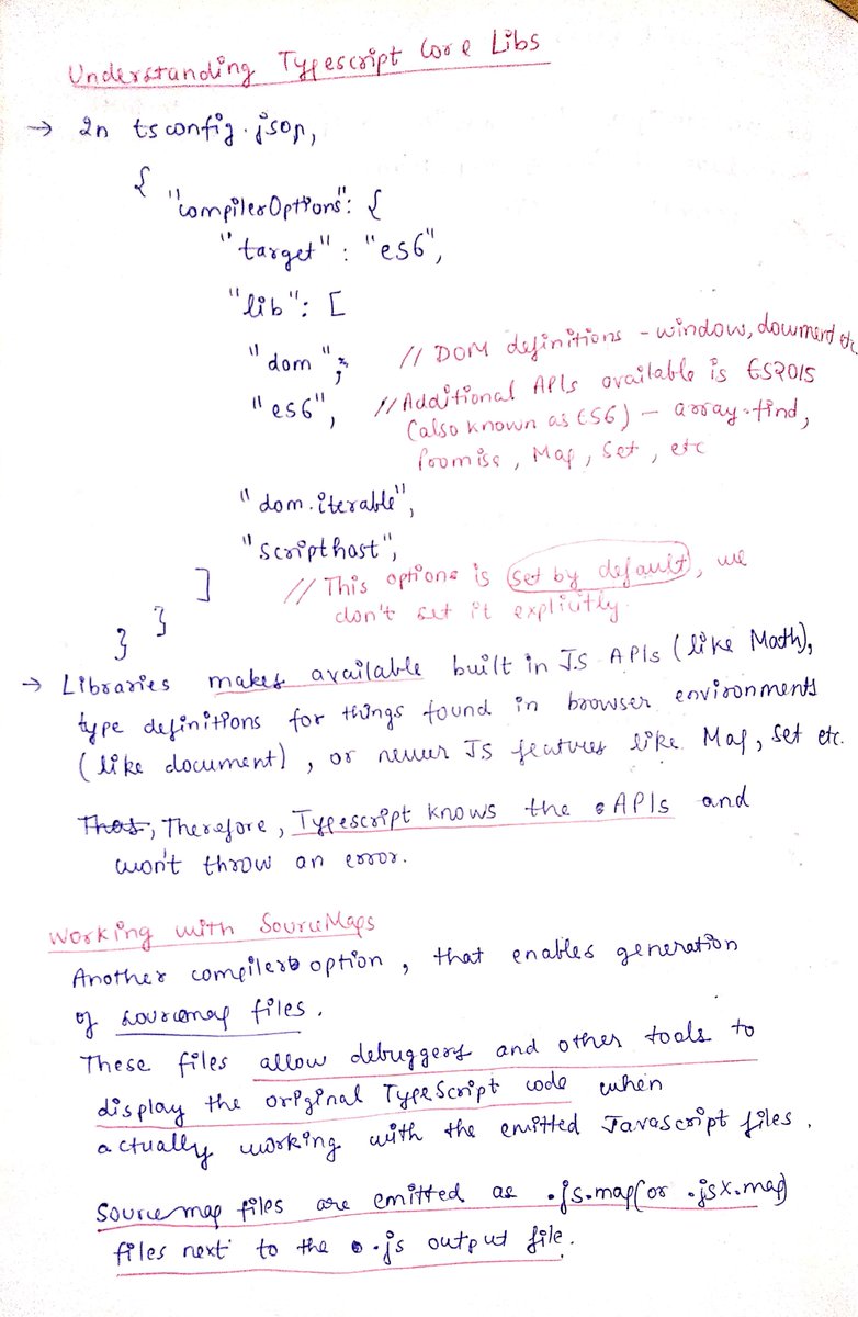 thesavvycoder's tweet image. Day2 of #30DaysOfTypeScript challenge
Learned about the TypeScript compiler and various configuration settings we can apply to control our workflow.
Follow the repo: github.com/tarunsinghdev/…
Notes from Day 2 .👇👇
