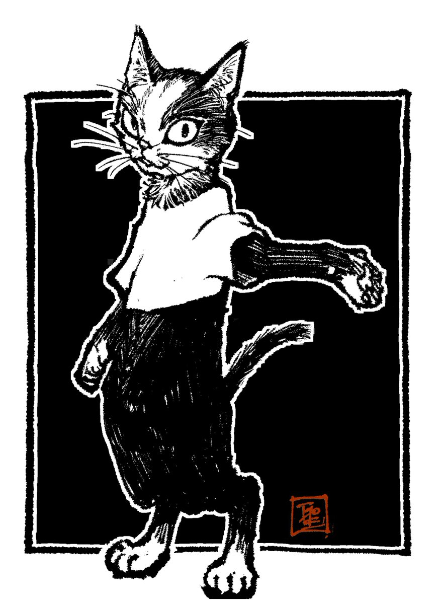 『CatCuts』…このアカウント共に育った猫絵たちに加筆修正を繰り返し、自分なりに極限に近づけた猫画集です。
商用利用もありの版権フリーですので、猫Tシャツや猫バッグなど自由に作って売ってもらってもOKです!
コミティアでは先着おまけ直筆イラスト付きとなりますが、後にBOOTHからも販売します!
