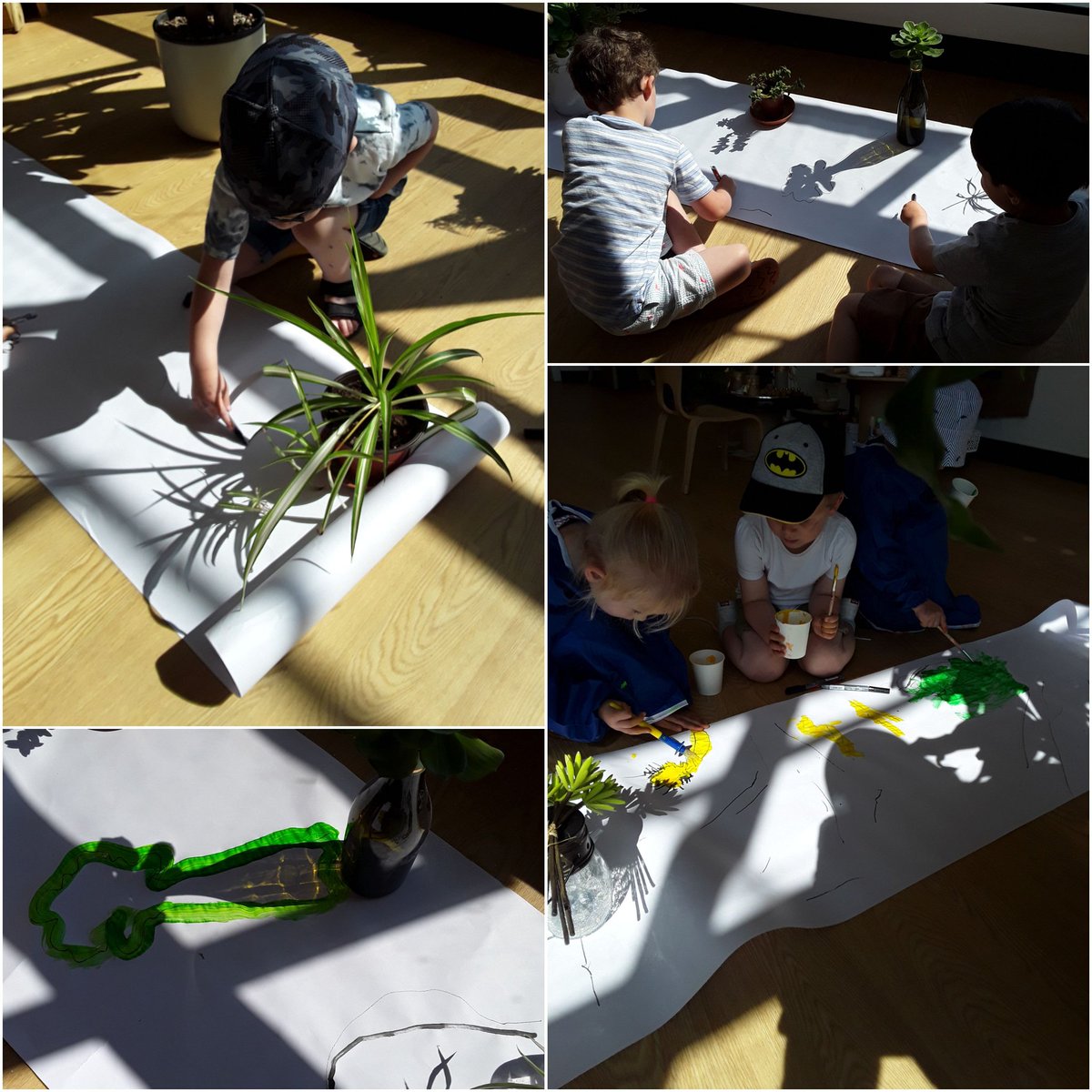 AshbridgeMaxy's tweet image. In the #atelier this morning we are availing nature&apos;s beautiful &amp;amp; abundant resource &apos;sunlight&apos; to our advantage. Tracing the shadows of nature on the canvas! Beautiful, calm &amp;amp; mindful Wednesday morning for #hedgehogs #markmaking #eytalking @NDNAtalk #joysofjune