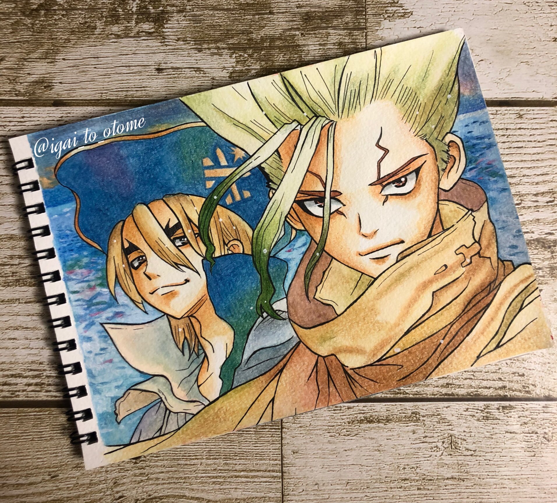 絵描きlady どハマり中のdr Stone 推しはゲンちゃんと氷河です 模写アレンジです ドクターストーン Drstone 千空 龍水 模写アレンジ ファンアート Dr Stonekousatu イラスト好きな人と繋がりたい 絵柄が好みって人にフォローされたい