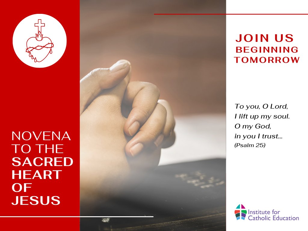 ICEontario's tweet image. Beginning tomorrow - join us in a Novena to the Sacred Heart of Jesus.