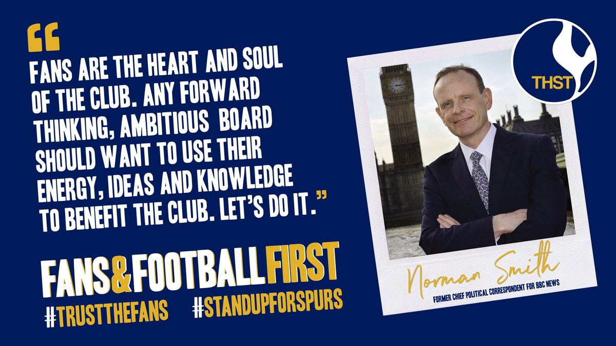 THSTOfficial's tweet photo. Former @BBCNews correspondent and full time Tottenham fan @Thehackandhound is Standing Up for Spurs and putting #FansAndFootballFirst. Join him. Share the film. Use the hashtag #StandUpForSpurs ⬇️ https://t.co/Tr7Nhi7gFD
