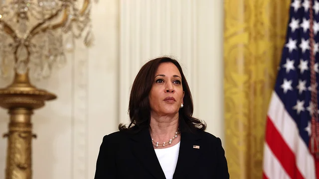 thehill's tweet photo. Kamala Harris on her critics: "I eat 'no' for breakfast" https://t.co/R0VSdvIs9s https://t.co/44kXmYespQ