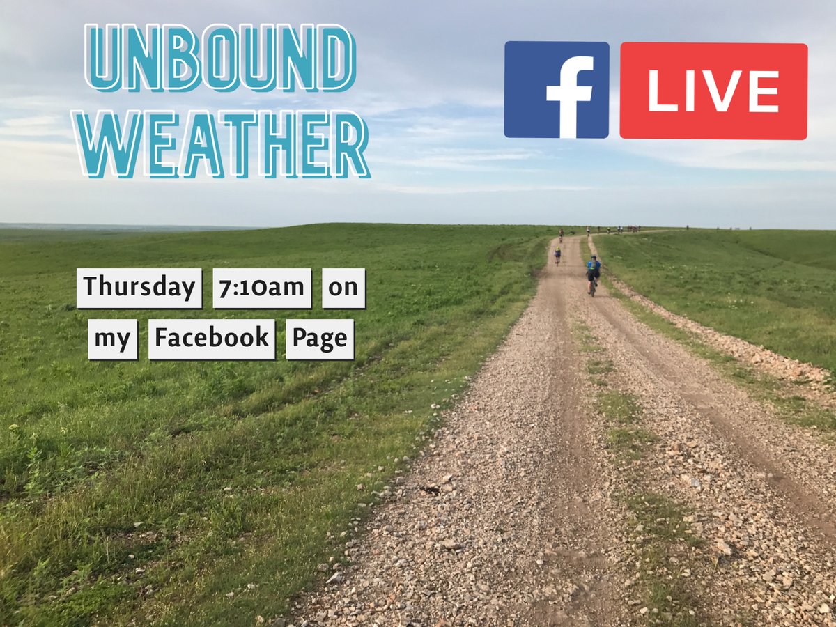 FrankWaughKAKE's tweet photo. While I'm not riding @unboundgravel this year, I will still give you a weather update and try to answer any weather questions you might have. Head to https://t.co/lS7dyZTSLx Thursday morning around 7:10am. #UnBound #UnlearnPavement https://t.co/0bDKiLxHae