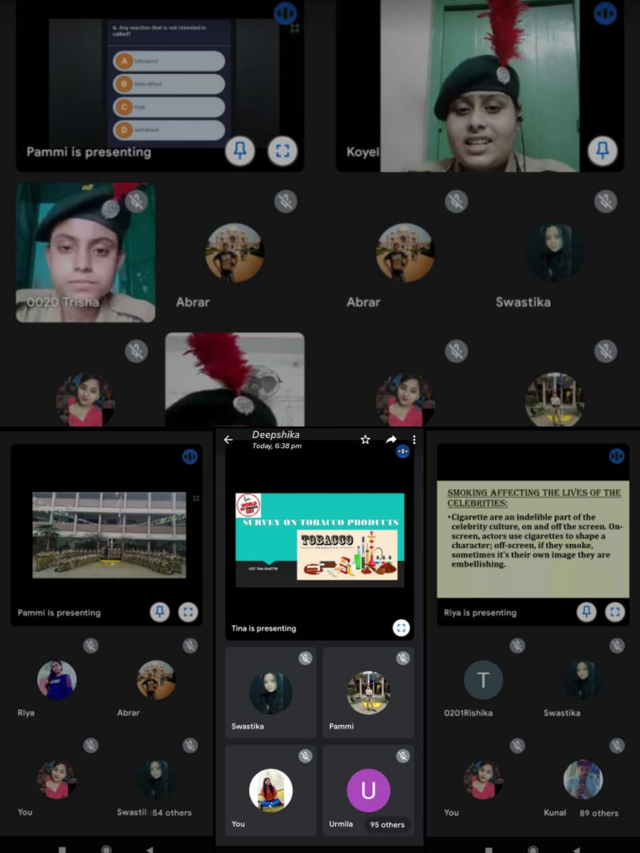 nccwbskm's tweet photo. WB &amp; Sikkim Dte organised Webinar on WORLD NO TOBACCO DAY on 31 May. Cdts &amp; students took pledge for 'No to Tobacco'@HQ_DG_NCC https://t.co/oJFDImTyaE