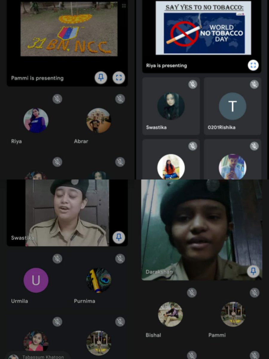 nccwbskm's tweet photo. WB &amp; Sikkim Dte organised Webinar on WORLD NO TOBACCO DAY on 31 May. Cdts &amp; students took pledge for 'No to Tobacco'@HQ_DG_NCC https://t.co/oJFDImTyaE