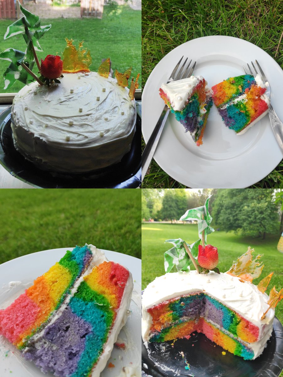 Mria_Chowdhury's tweet photo. Last year, because of lockdown, I found the time to bake this #rainbowcake for #PrideMonth2021 Happy #pride #ChemistsWhoCook #loveislove @GenderEquity610 #BAKE https://t.co/k3i52Li06X