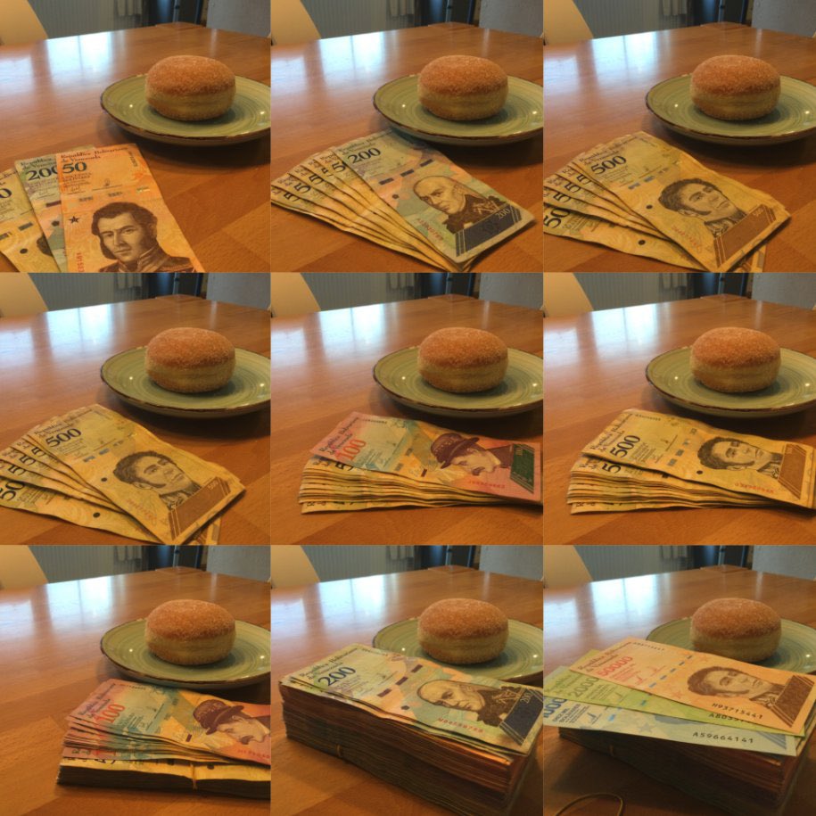 DocumentingBTC's tweet image. Venezuela 🇻🇪 has the 3rd highest #Bitcoin adoption in the world, as people increasingly use it to mitigate the country’s economic instability.

Here’s the amount of Venezuelan currency needed to buy this single pastry throughout the last year,