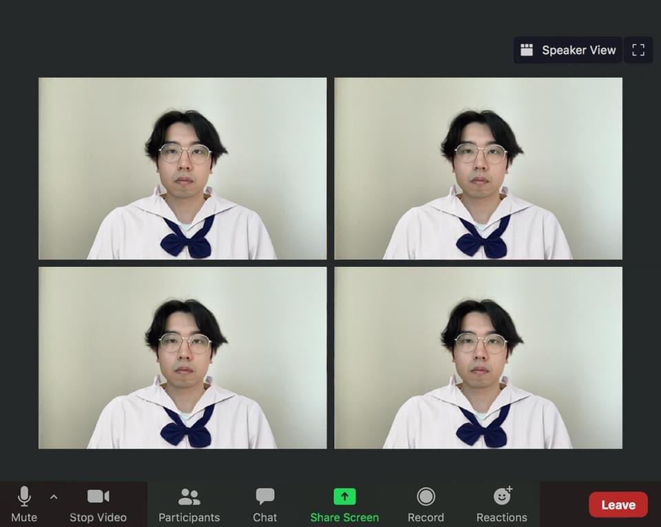 eric_sayompoo's tweet image. มีคนทำฟิลเตอร์ชุดนักเรียนออกมาแล้วนะ ใช้ได้ทั้งใน Google meet และ Zoom เลยทีเดียว 5555555
ตามไปที่นี่ 👉🏻facebook.com/10474134497572…