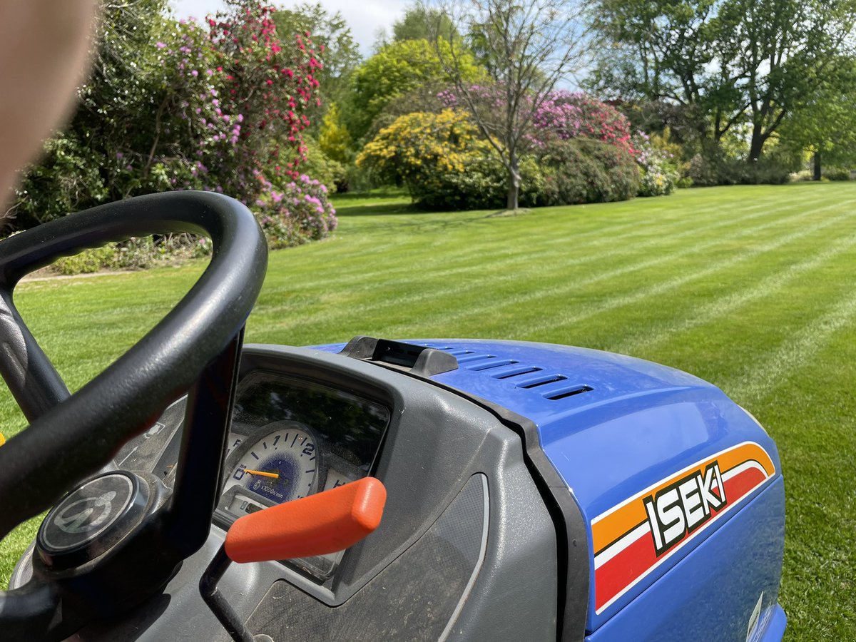 AndiSmiler's tweet photo. Up and Down the Lawns with the @iseki_uk SXG323 which is a Dream to use. #thickgrass but 323 not missing a beat! https://t.co/OFD9QevRDF