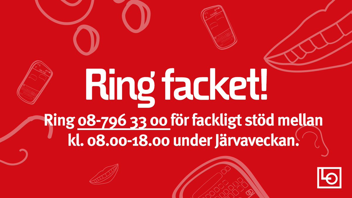 Ring facket under hela Järvaveckan. LO och <a href="/TCOSverige/">TCO</a> svarar på dina frågor den 2-4 juni mellan kl. 08.00-18.00. Vi hörs!