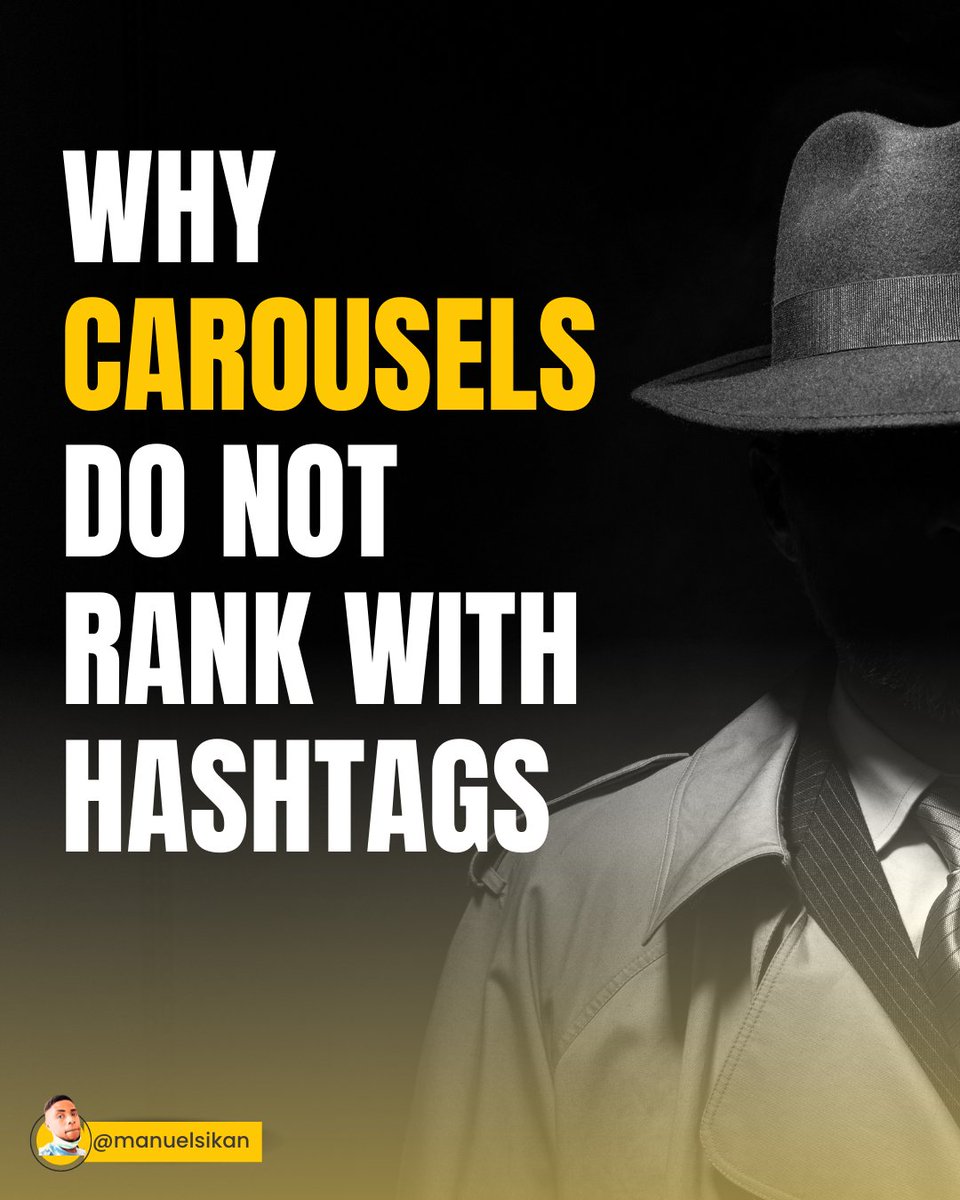 DUFFEMMANUEL4's tweet image. Wondering why carousel don't work with hashtags?

Here is why.

Swipe through the carousel to learn more.

#DigitalMarketing #carousel #duffsmusing