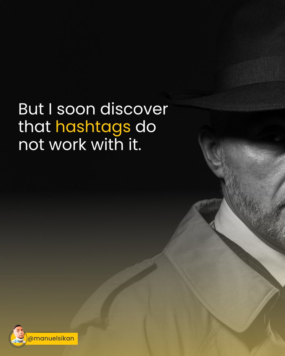 DUFFEMMANUEL4's tweet image. Wondering why carousel don't work with hashtags?

Here is why.

Swipe through the carousel to learn more.

#DigitalMarketing #carousel #duffsmusing