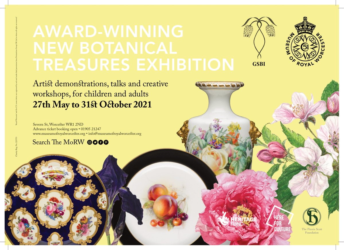 Museum of Royal Worcester (@themorw) on Twitter photo As part of our #BotanicalTreasures programme, we're hosting a series of #GSBI artist demonstrations in our galleries! Our next session will be TODAY, SATURDAY 5TH JUNE 11am until 3pm with Brietta Pinder.
#BotanicalArt
museumofroyalworcester.org/event/botanicaā¦
BOOK HERE:
ā¦-of-royal-worcester.arttickets.org.uk As part of our #BotanicalTreasures programme, we're hosting a series of #GSBI artist demonstrations in our galleries! Our next session will be TODAY, SATURDAY 5TH JUNE 11am until 3pm with Brietta Pinder.
#BotanicalArt
museumofroyalworcester.org/event/botanicaā¦
BOOK HERE:
ā¦-of-royal-worcester.arttickets.org.uk