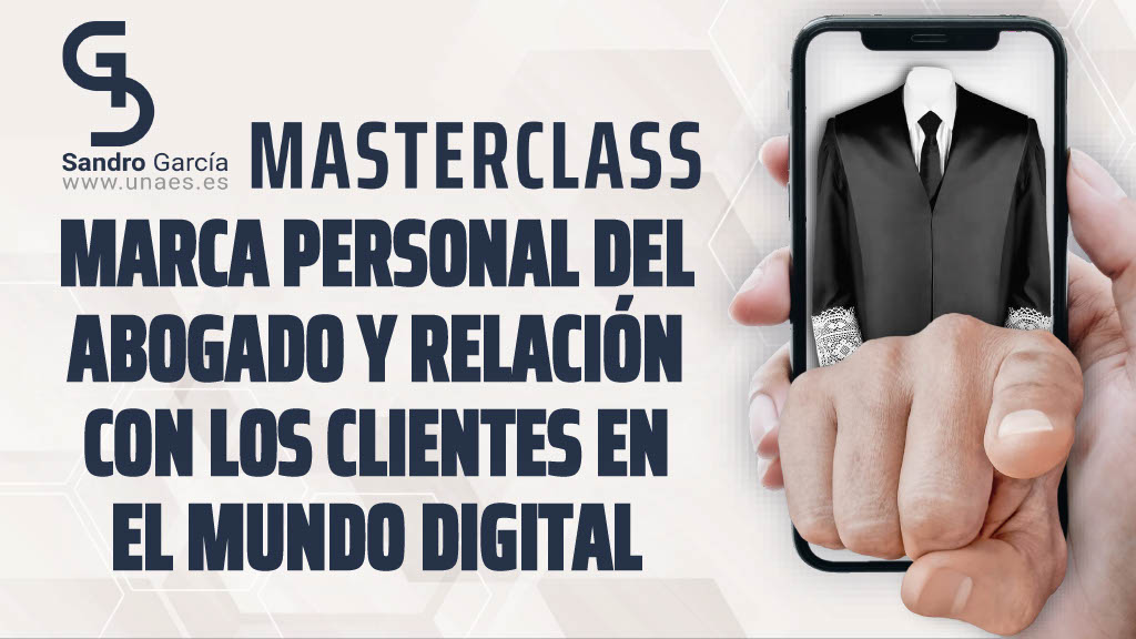 👏Próxima conferencia online en #ICALI «Marca personal del #abogado y relación con los clientes en el mundo digital»

🗣Sandro García. Socio fundador y director de <a href="/unaesmedia/">UNAES ⚖</a> y profesor en <a href="/UNIRuniversidad/">Universidad Internacional de La Rioja (UNIR)</a> 
 
📅7 de junio
🕐17 hs
💻Zoom
🔴Inscripciones bit.ly/3yHFqKp
