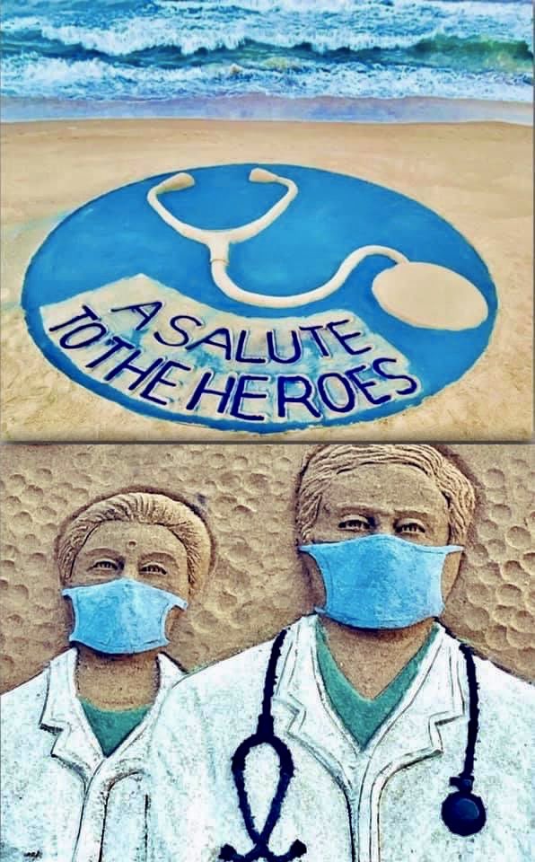 sudarsansand's tweet photo. A Salute to our HEROES......🙏 https://t.co/9EISRRhD4A