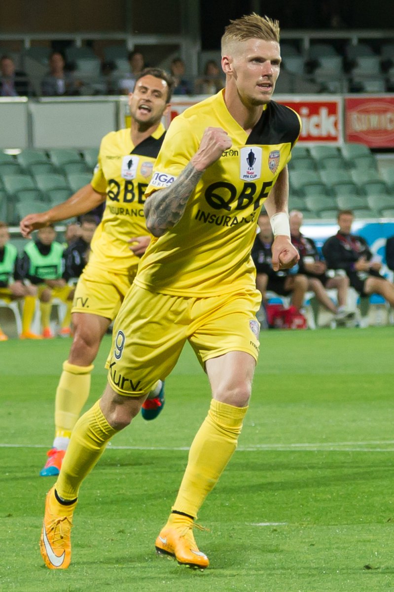 VisInspired's tweet photo. Congratulations to Andy Keogh, setting a new all-time club record for A-League appearances in tonight's game against Brisbane. @PerthGloryFC @AndyKeogh99 https://t.co/8oNMr6QJnC