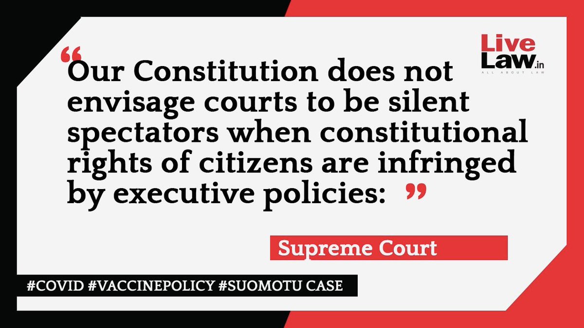 LiveLawIndia's tweet image. #SupremeCourt On Centre's #Vaccinepolicy #COVID19