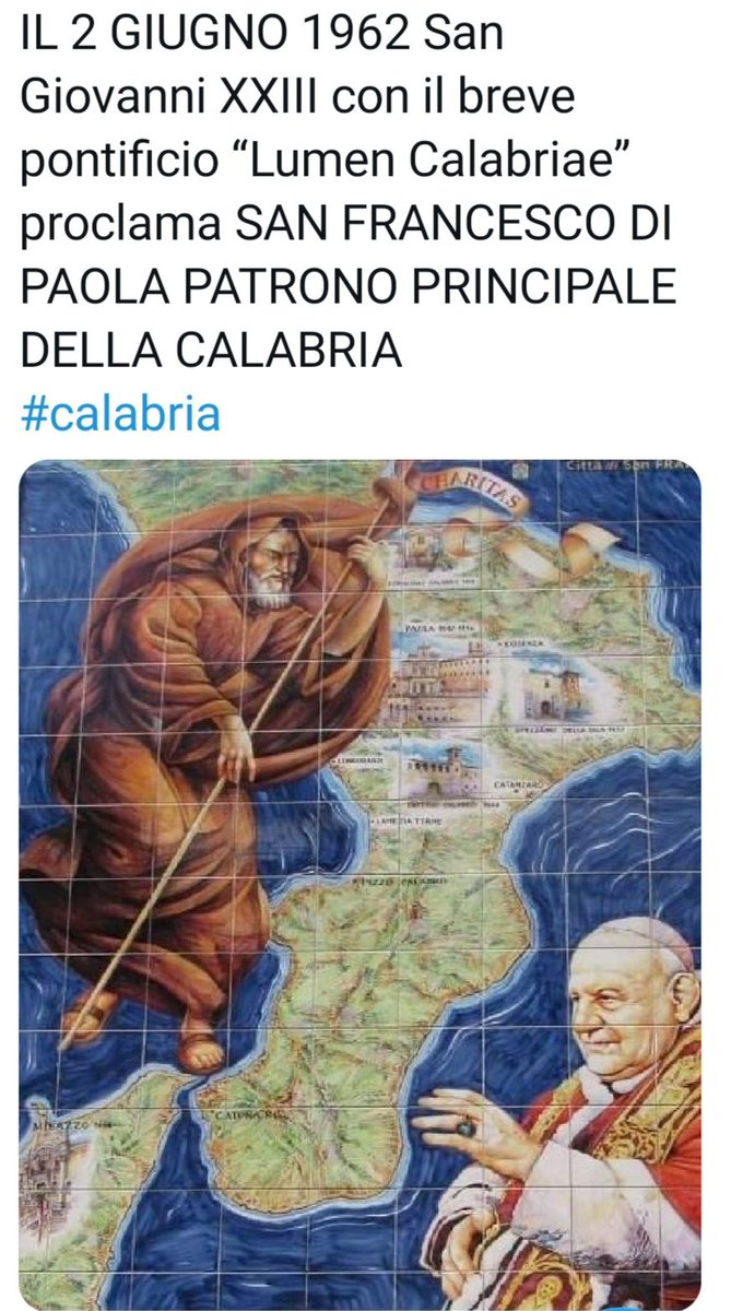claudiopanarel7's tweet photo. A tutti gli amici ed amiche Calabresi oltre a festeggiare la Repubblica Italiana, auguri anche alla grande Calabria ed agli abitanti di tutti i piccoli Paesini (#Malvito in testa) buon San Francesco di Paola👇 https://t.co/VTHQ892Pw2