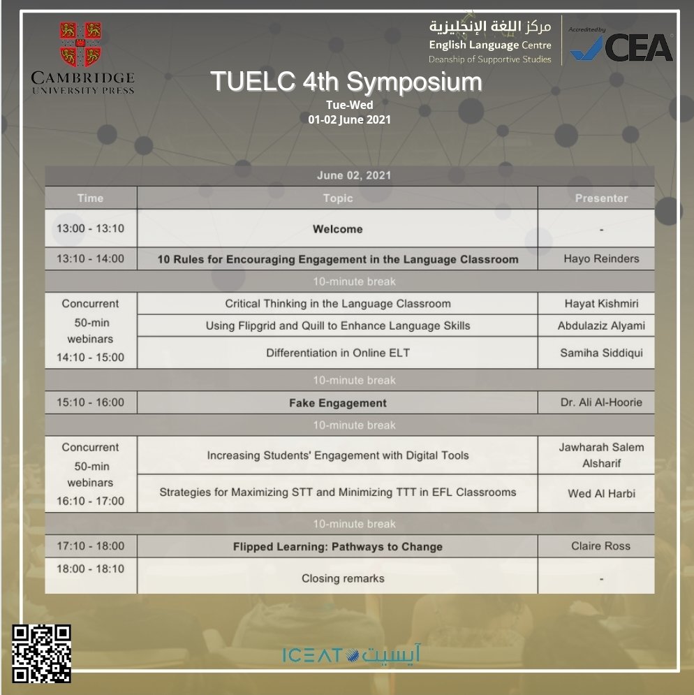 Halkamli83's tweet photo. The 2nd day of our #TUELC4thSymposium2021 with more exciting opportunities 🤩
Stay tuned 😎👍 https://t.co/p9hOAfyH8N