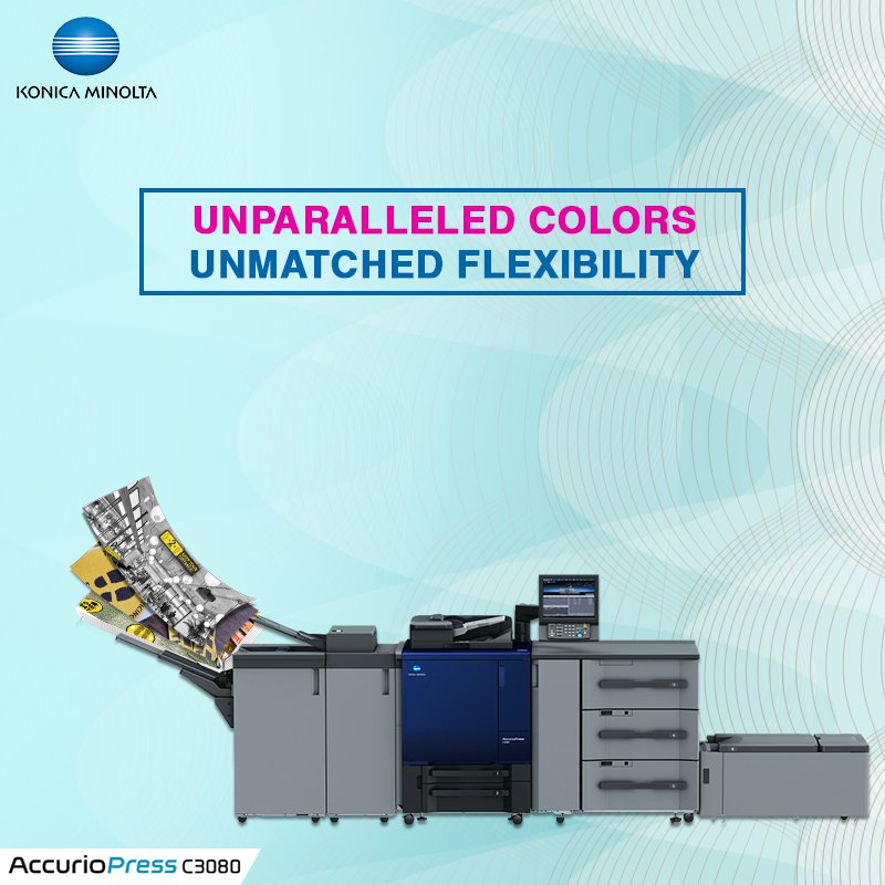 KonicaIndia's tweet photo. Be a smart Printer, for a smart customer with AccurioPress C3080.
Deliver what is expected, Earn what is Unexpected.
Welcome growth with Konica Minolta!!!
Know more: https://t.co/h3CHbA7SmR
#KonicaMinolta #ProductionPrinters #AccurioPress #C3080 #DigitalPrinting #RethinkPrint https://t.co/4BClrv2fuH