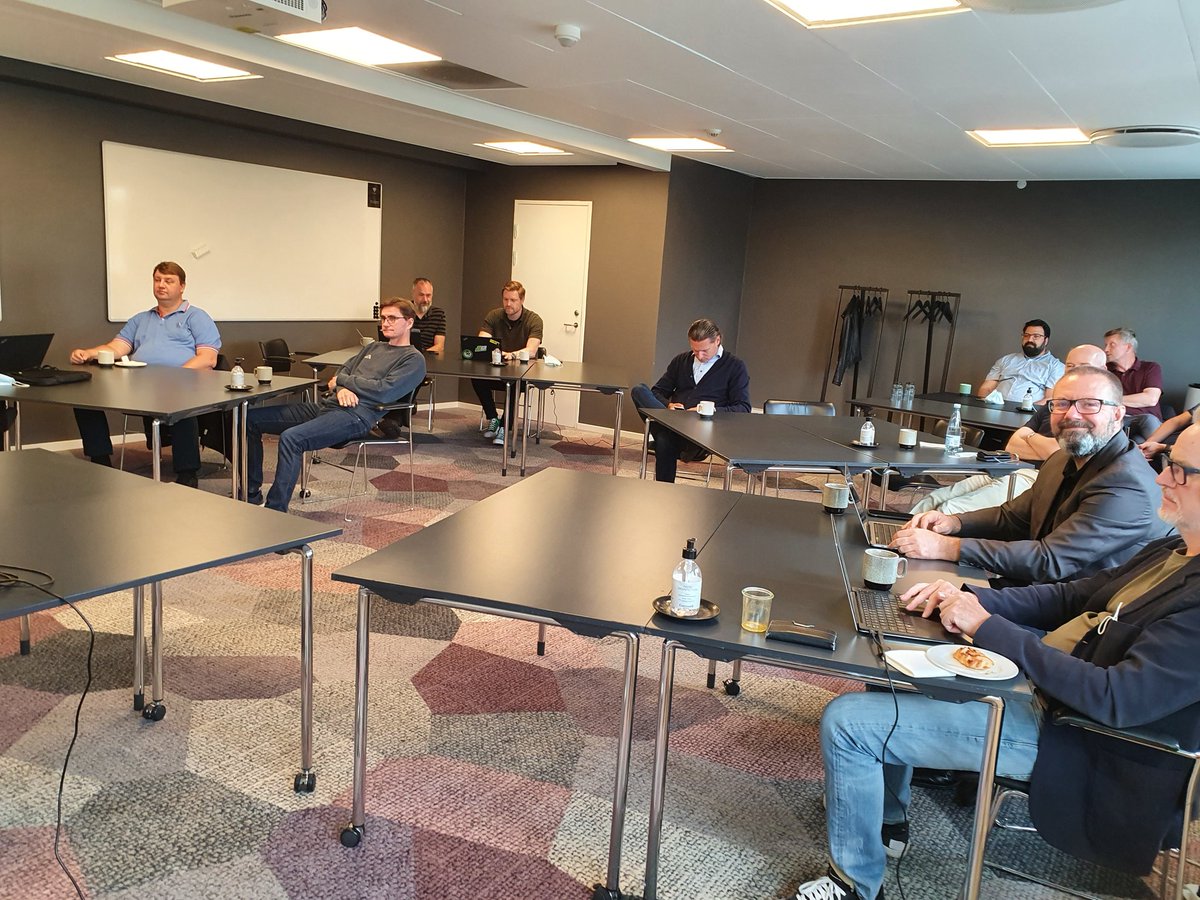 It's today!!! Our first hybrid meeting in 4 meeting rooms and 135 joining us via Zoom. So good to be back #vmugdk #VMware #vExpert