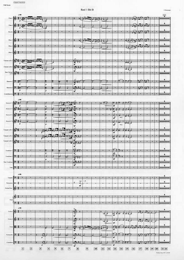 Instruments from Hey Ram score by Maestro Ilaiyaraaja!

Flute ×2
Piccolo
Oboe x3
Clarinet B♭ ×2
Bass Clarinet
Bassoon ×2
Contrabassoon

Horn F ×4
Trumpet B♭ ×3
Trombone ×2
Bass Trombone
Tuba

Timpani
Percussion
Pitched Perc

Harp

Violin I
Violin II
Viola
Violincello
Contrabass