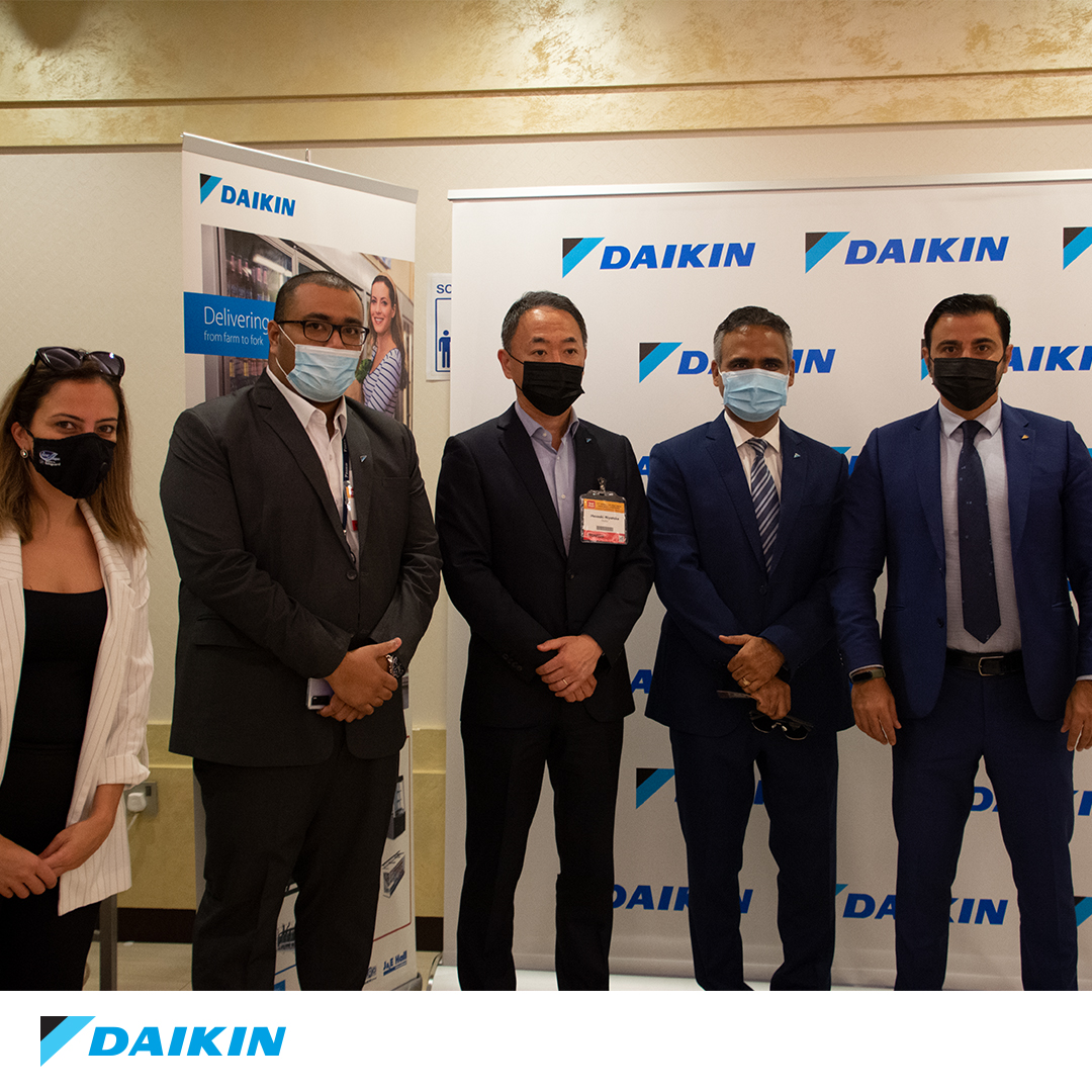 Daikin_MEA's tweet photo. A glance from our participation at the 10th Cold Food Chain Safety Conference #Dubai 2021. Daikin continues to develop reliable, advanced and sustainable cold chain solutions for every application.

#Daikin #DaikinMEA #Foodsafety #Refrigeration #FoodSecurity  #ColdFoodChain https://t.co/JnhyUT02Kb