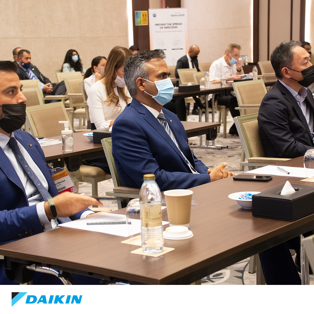 Daikin_MEA's tweet photo. A glance from our participation at the 10th Cold Food Chain Safety Conference #Dubai 2021. Daikin continues to develop reliable, advanced and sustainable cold chain solutions for every application.

#Daikin #DaikinMEA #Foodsafety #Refrigeration #FoodSecurity  #ColdFoodChain https://t.co/JnhyUT02Kb