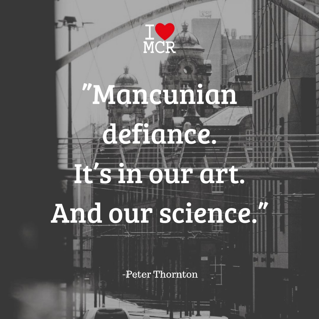 We loved this reply from <a href="/insidewrite1957/">Peter Thornton.🇺🇦</a> when we asked “What do you love about Manchester?”