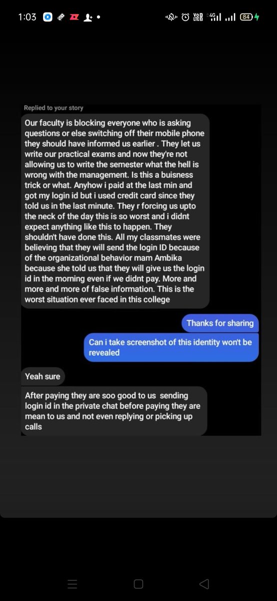 PavithraJayapal's tweet photo. Here are some screenshots of the students who are struggling with me...... Need some attention.
#SathyabamaUniversity #sathyabama #allowustowriteexam 
@mkstalin @Udhaystalin @KPonmudiMLA @Actor_Siddharth @pradeeponelife https://t.co/PFweBtF03t