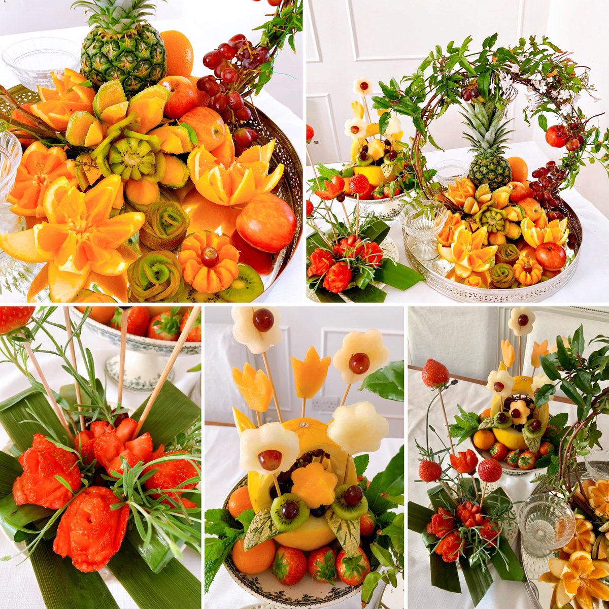 This is passion. 
Woke up 5:00 am, to do these fruit carvings for a client’s engagement party today. 
Contact <a href="/MIXEDTHAL/">Rukia</a> for fruit/ dessert tables. @Bangla_Hub 
 <a href="/EduRashida/">Rashida</a>  
#weddingseasons #fruitcarvings #fruittabledisplays #partydecorations