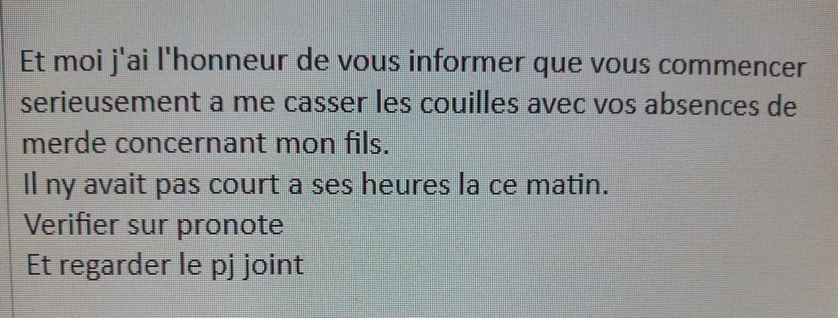 thomasg92167931's tweet photo. Chronique de #viescolaire ordinaire... Le jeune avait VRAIMENT séché ses cours 🙄. À vous aussi, monsieur, une très belle journée. 😳. https://t.co/YeC7M1P9Ex