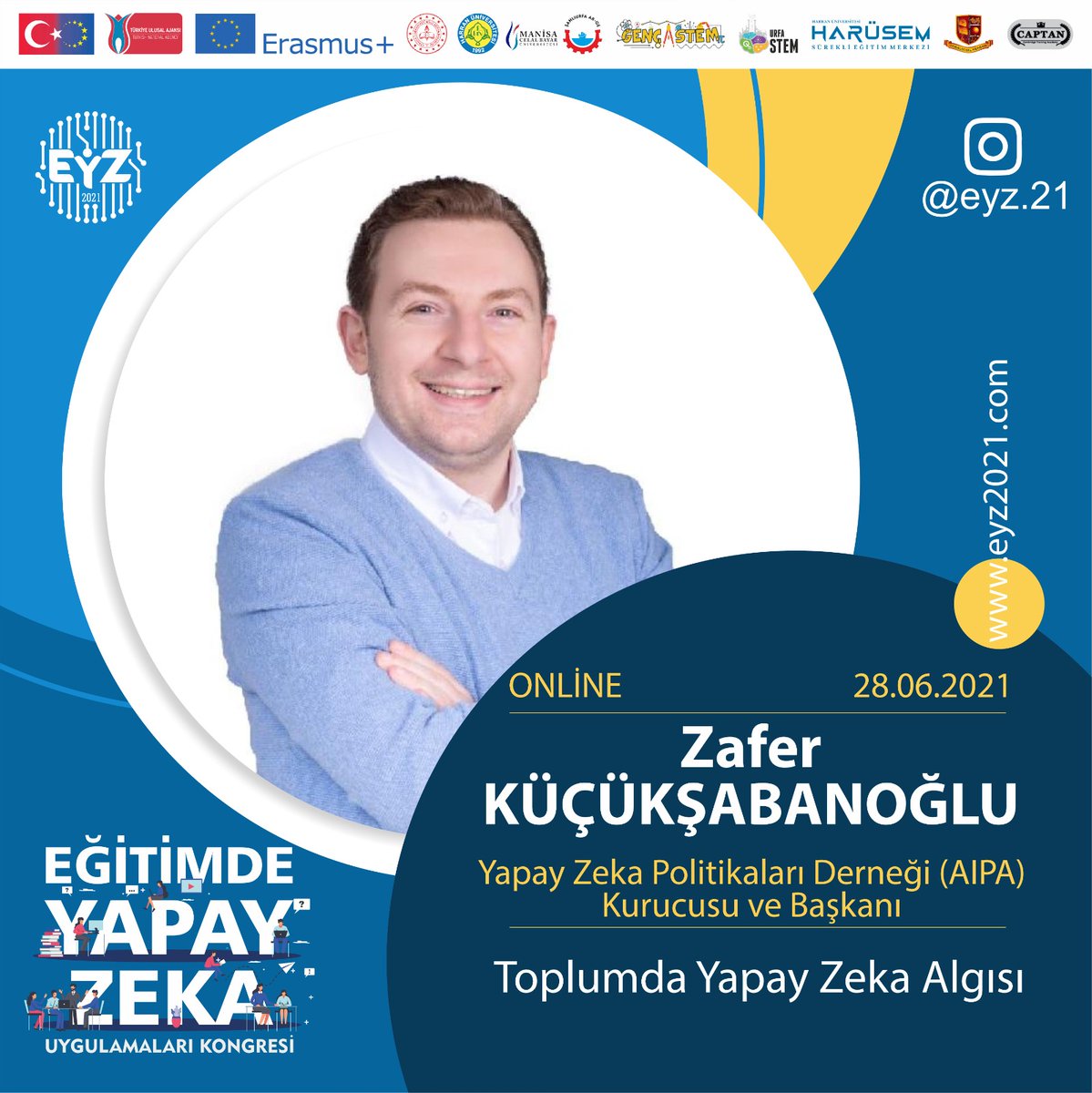 Yapay Zeka Politikaları Derneği <a href="/aipaturkey/">AIPA Türkiye</a> Başkanı Sayın <a href="/zkucuksabanoglu/">Zafer Küçükşabanoğlu</a> Toplumda Yapay Zeka Algısı ile ilgili konuşmasıyla Eğitimde Yapay Zeka Uygulamaları Kongresinde #EYZ2021 #AIPA

#eğitimdeyapayzeka #YapayZeka 

<a href="/hrumedya/">Harran Üniversitesi</a> <a href="/bayaredutr/">X</a> <a href="/sanliurfammem63/">Şanlıurfa İl Milli Eğitim Müdürlüğü</a> <a href="/gencstem/">Genç Stem</a>