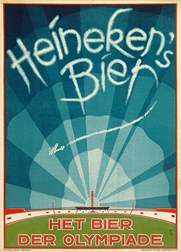 Op 2 juni 1928 trok Heineken de aandacht met een enorme reclamestunt tijdens de Olympische Spelen in Amsterdam. Op een hoogte van 4 km. schreef een piloot toen met rook de tekst ‘Heineken’ Bier’ in de lucht.

Mijn verhaal staat op bit.ly/35vnkN3