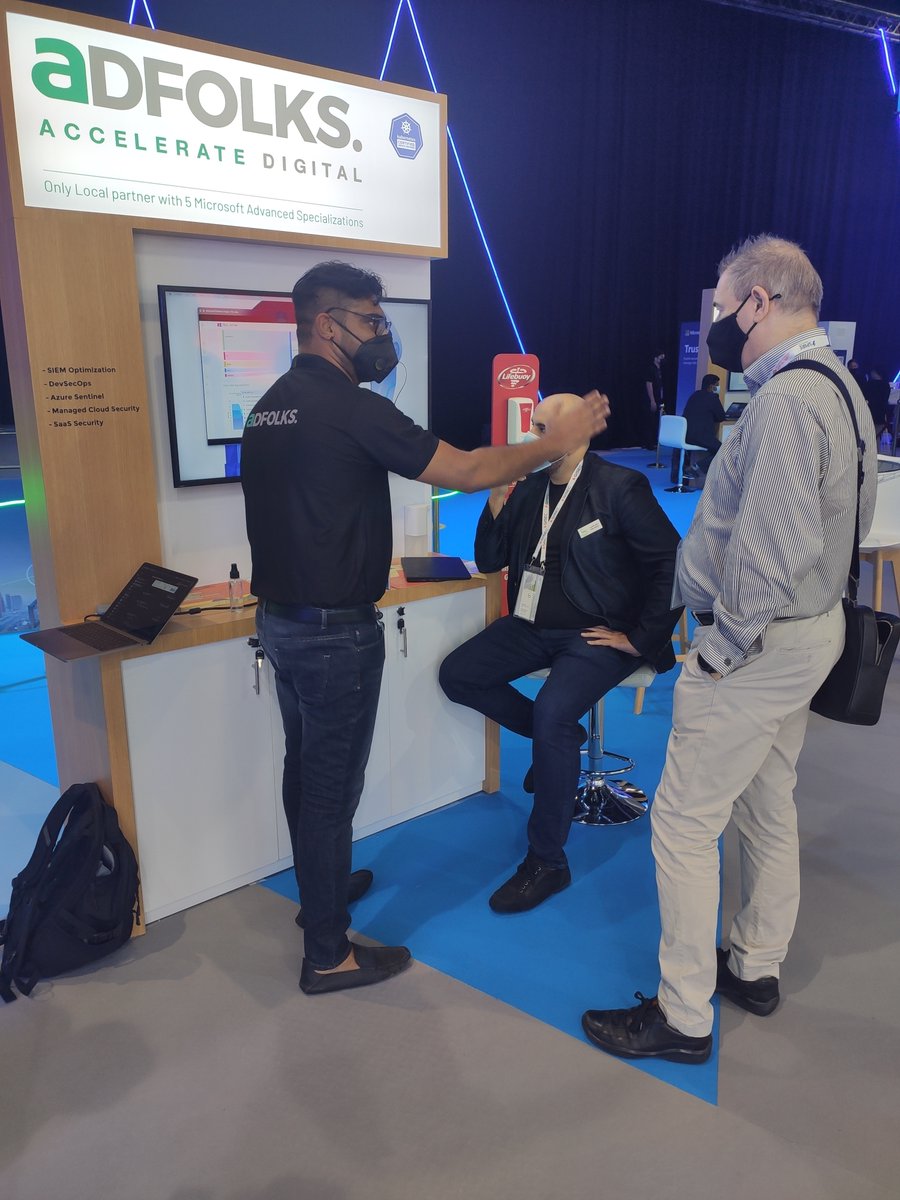 MicrosoftUAE's tweet photo. Engage with our partners from ADFOLKS at #GISEC2021 and accelerate your digital transformation and achieve superior security posture with Modern Cloud Native Tooling. #MicrosoftUAE @adfolksllc @GISECDUBAI https://t.co/GvqPOu084k